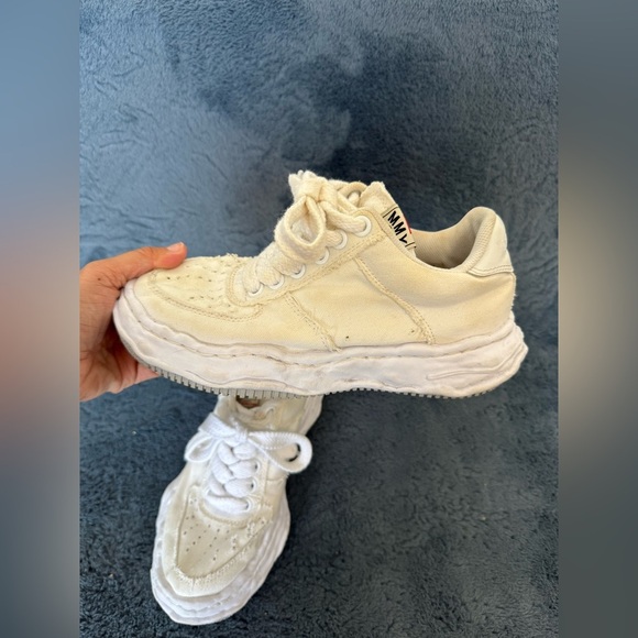 Men’s MMY Mihara Yasuhiro Wayne White Low Top Sneakers Size 38 Designer - Picture 7 of 13